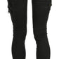 Chic Black Mid Waist Flared Jeans