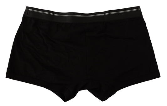 Elegant Black Boxer Brief with Logo Waistband