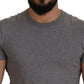 Classic Grey Crew Neck Cotton Tee