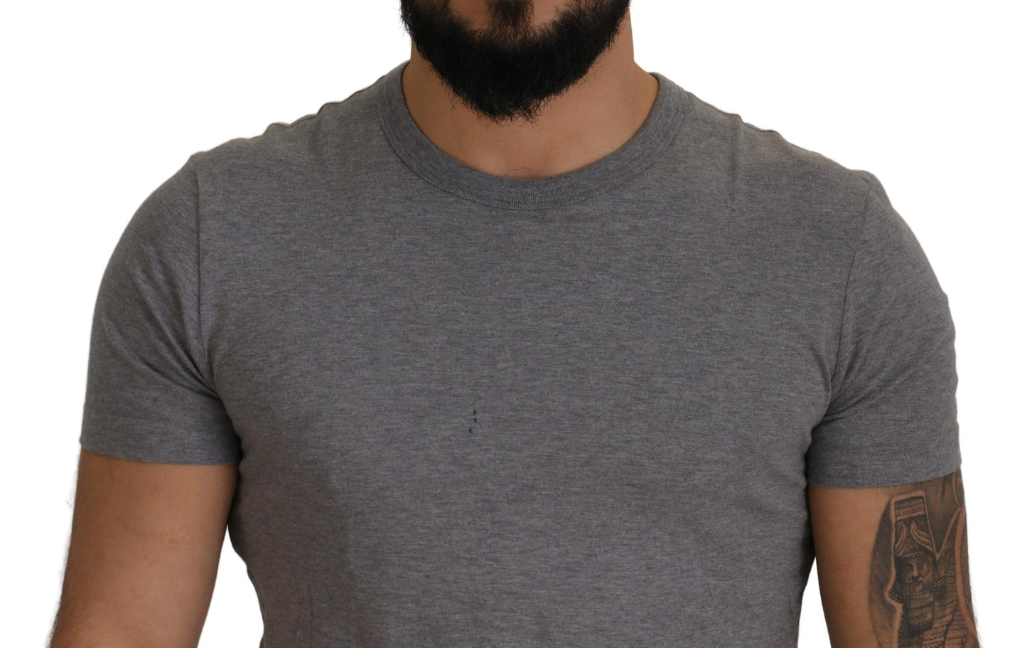 Classic Grey Crew Neck Cotton Tee