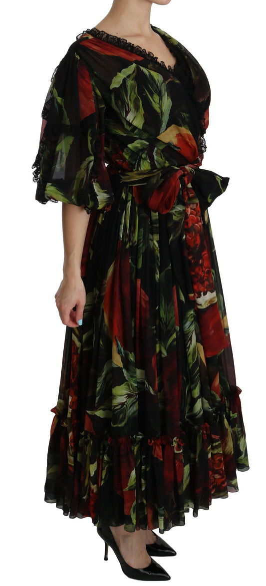 Elegant Bell Sleeve Floral Maxi Dress