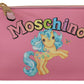 Elegant Light Pink Leather Clutch Bag