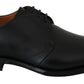 Elegant Black Brushed Leather Derby Shoes