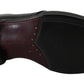Elegant Black Brushed Leather Derby Shoes