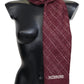 Plaid Cashmere Scarf with Fringes in Maroon