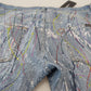 Blue Cotton Color Splash Print Denim Jeans