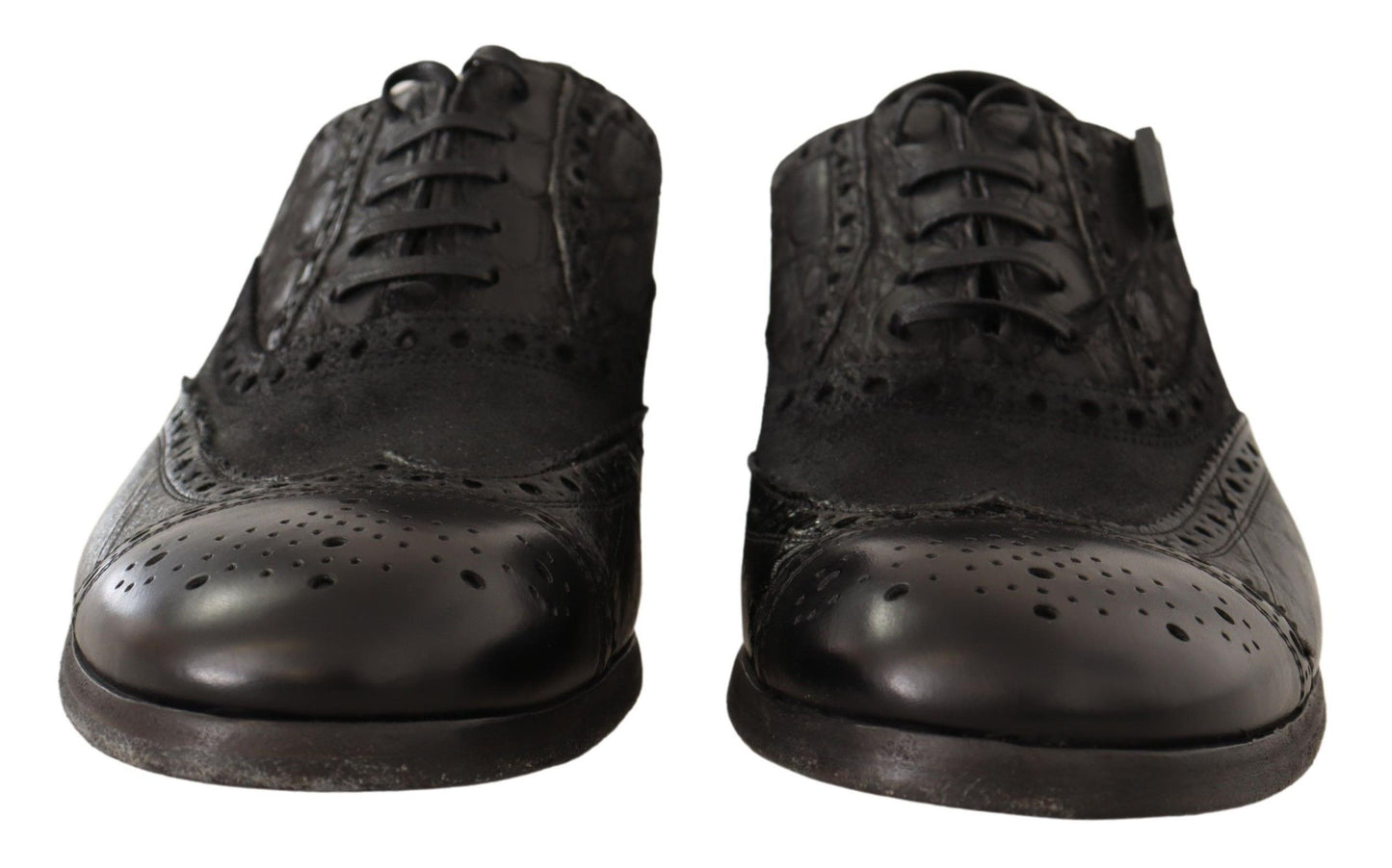 Exotic Leather Brogue Derby Dress Shoes