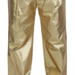 Gold Cotton Straight Fit Pants