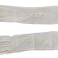 Elegant White Elbow Length Gloves