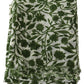 Elegant Green Wool Scarf with Floral Detail
