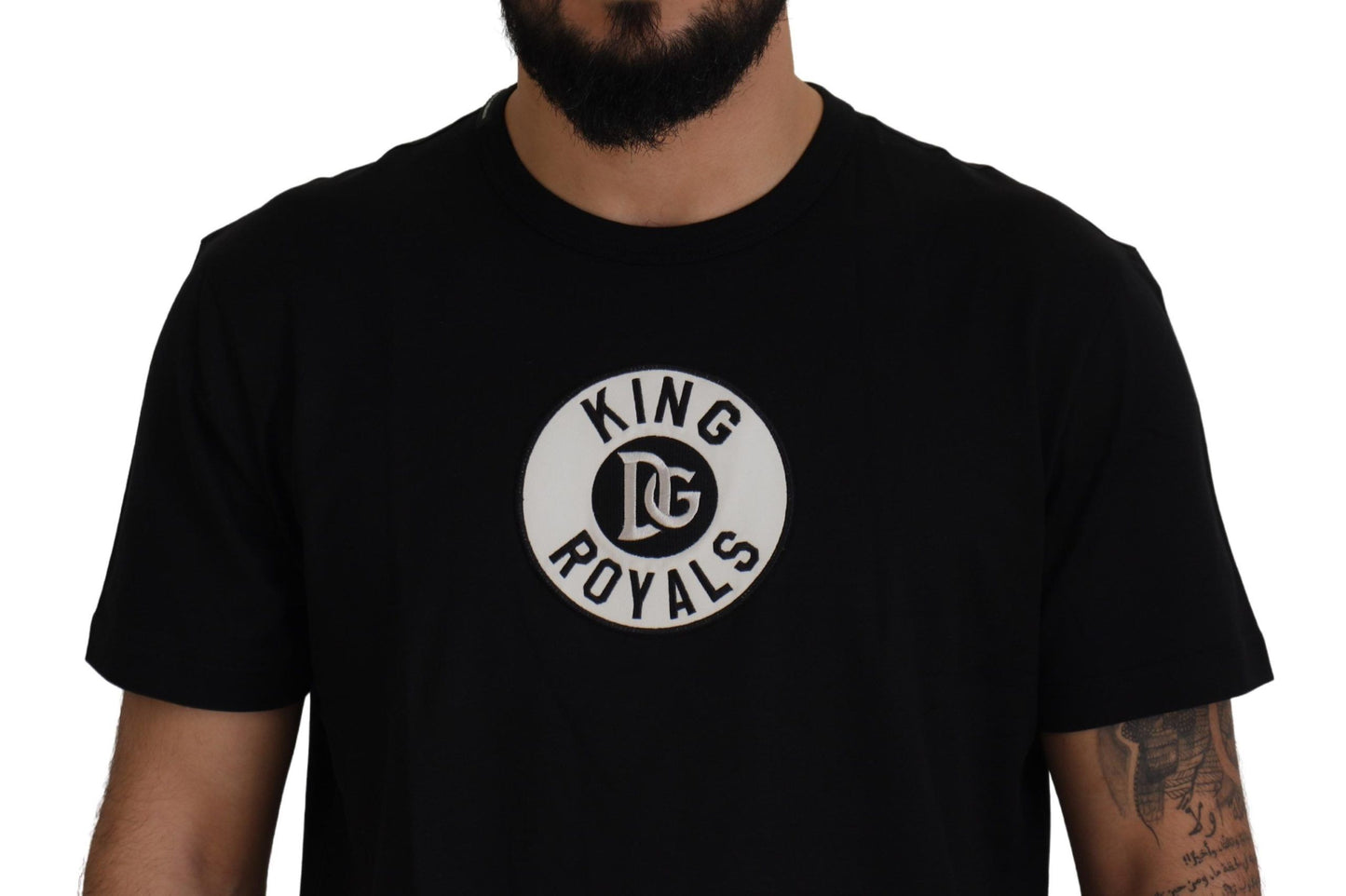 Elegant Black Cotton T-Shirt with Signature Logo