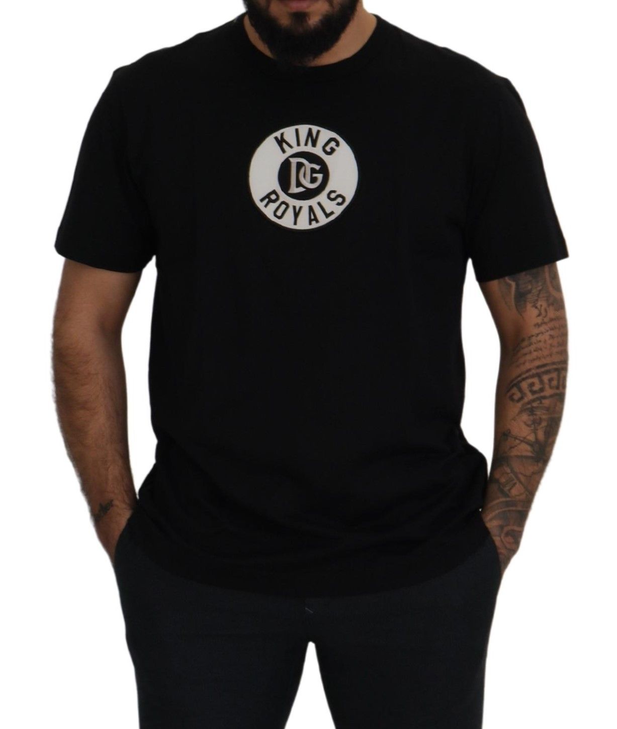 Elegant Black Cotton T-Shirt with Signature Logo