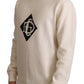Chic Off-White Turtleneck Wool Sweater