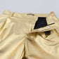 Gold Cotton Straight Fit Pants