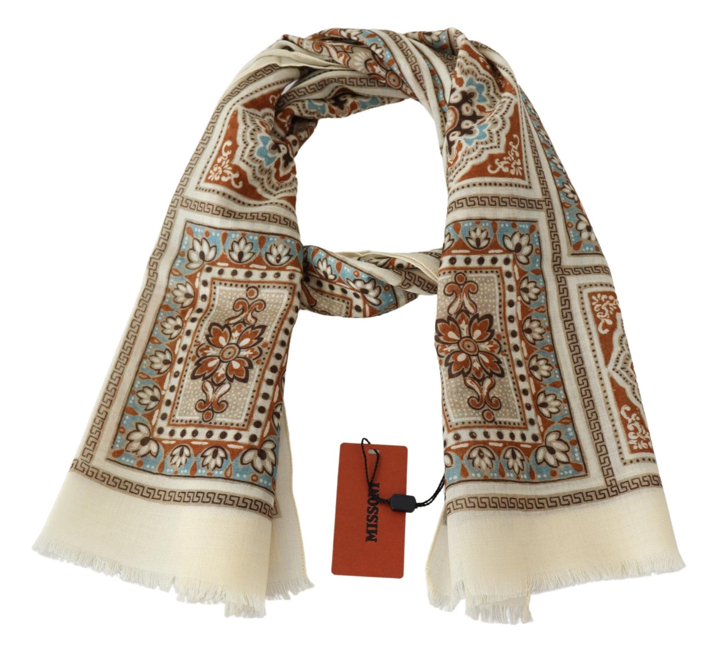 Chic Wool Scarf with Baroque Elegance