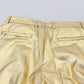 Gold Cotton Straight Fit Pants