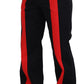 Black Red Men Straight Leg Pants