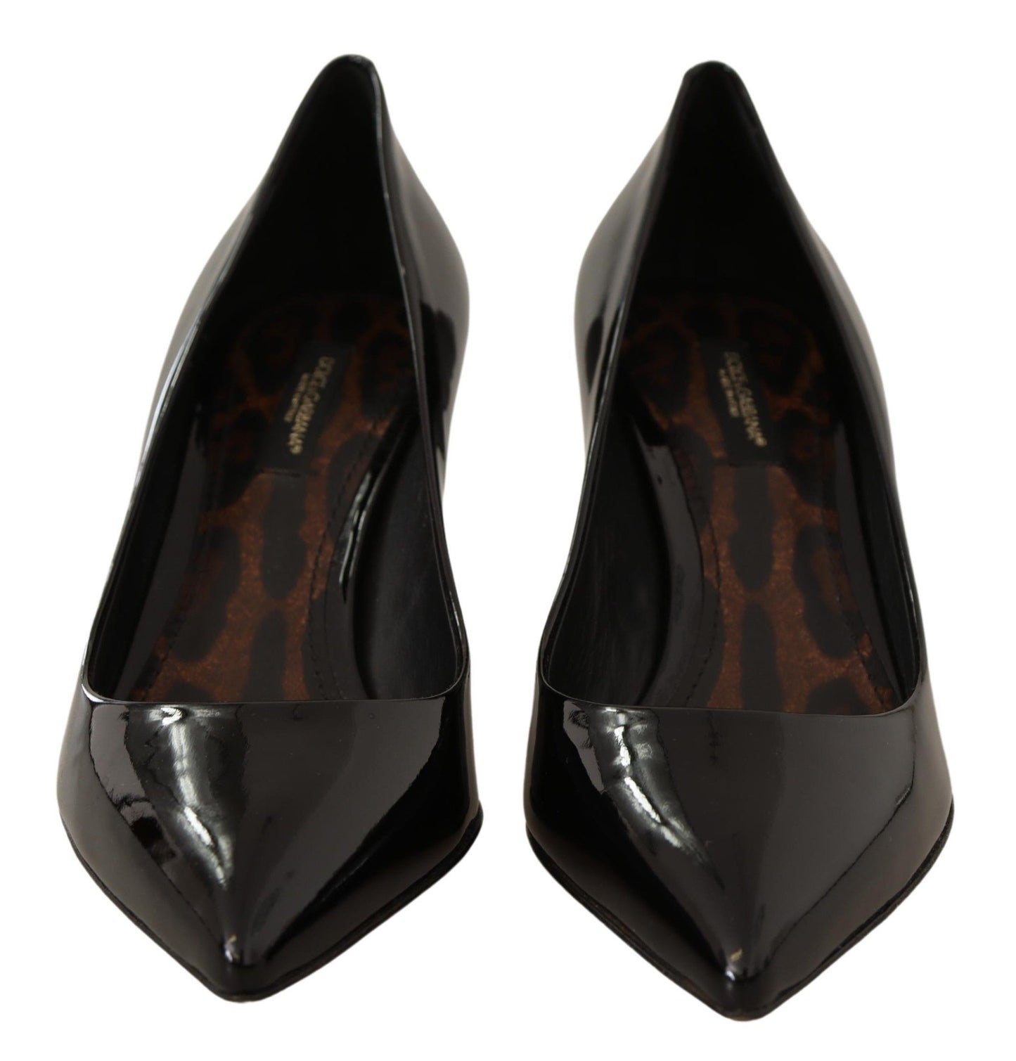 Elegant Patent Leather Pumps with Logo Detail