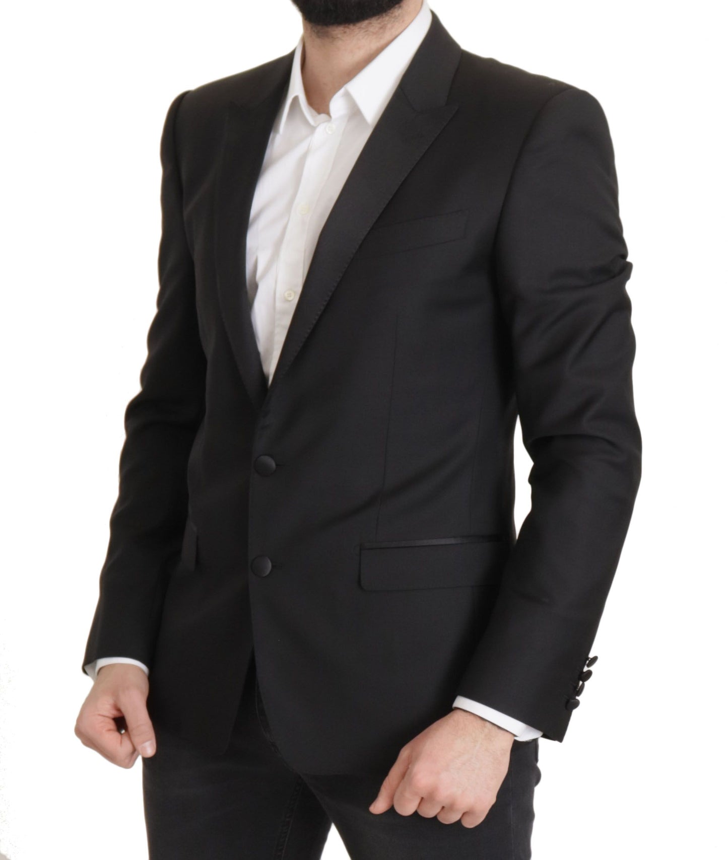 Black Wool Single Breasted MARTINI Blazer