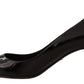 Elegant Patent Leather Pumps with Logo Detail