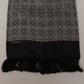 Elegant Black and White Silk Men's Scarf