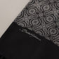 Elegant Black and White Silk Men's Scarf