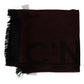 Elegant Maroon Printed Wool-Silk Blend Scarf