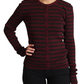 Elegant Striped Viscose Cardigan