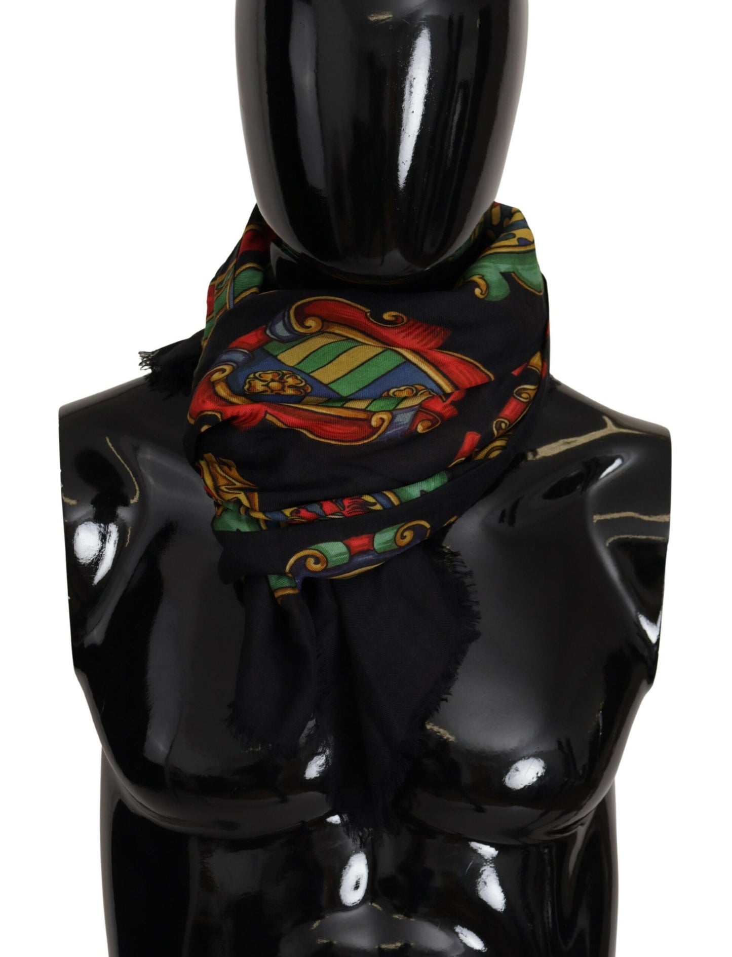 Elegant Multicolor Silk-Blend Men's Scarf