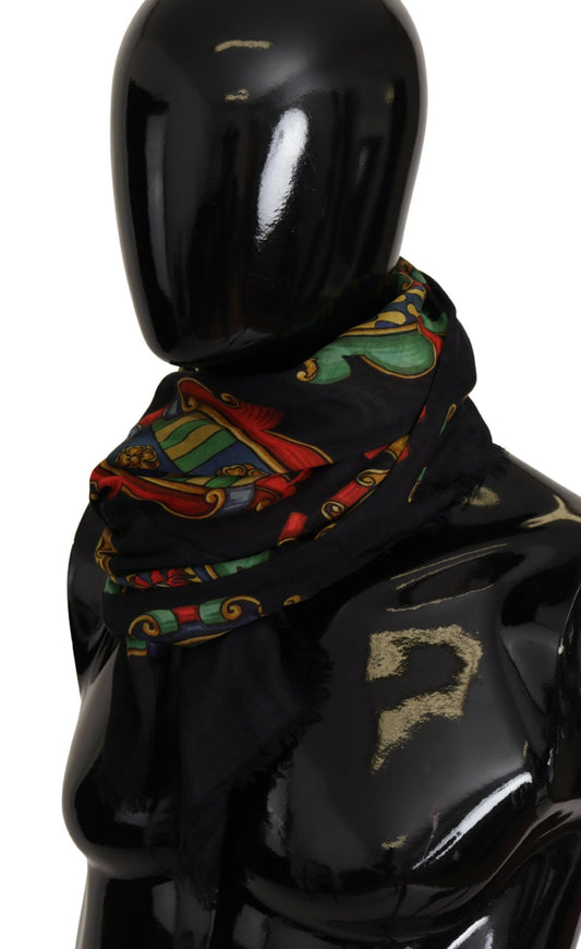 Elegant Multicolor Silk-Blend Men's Scarf