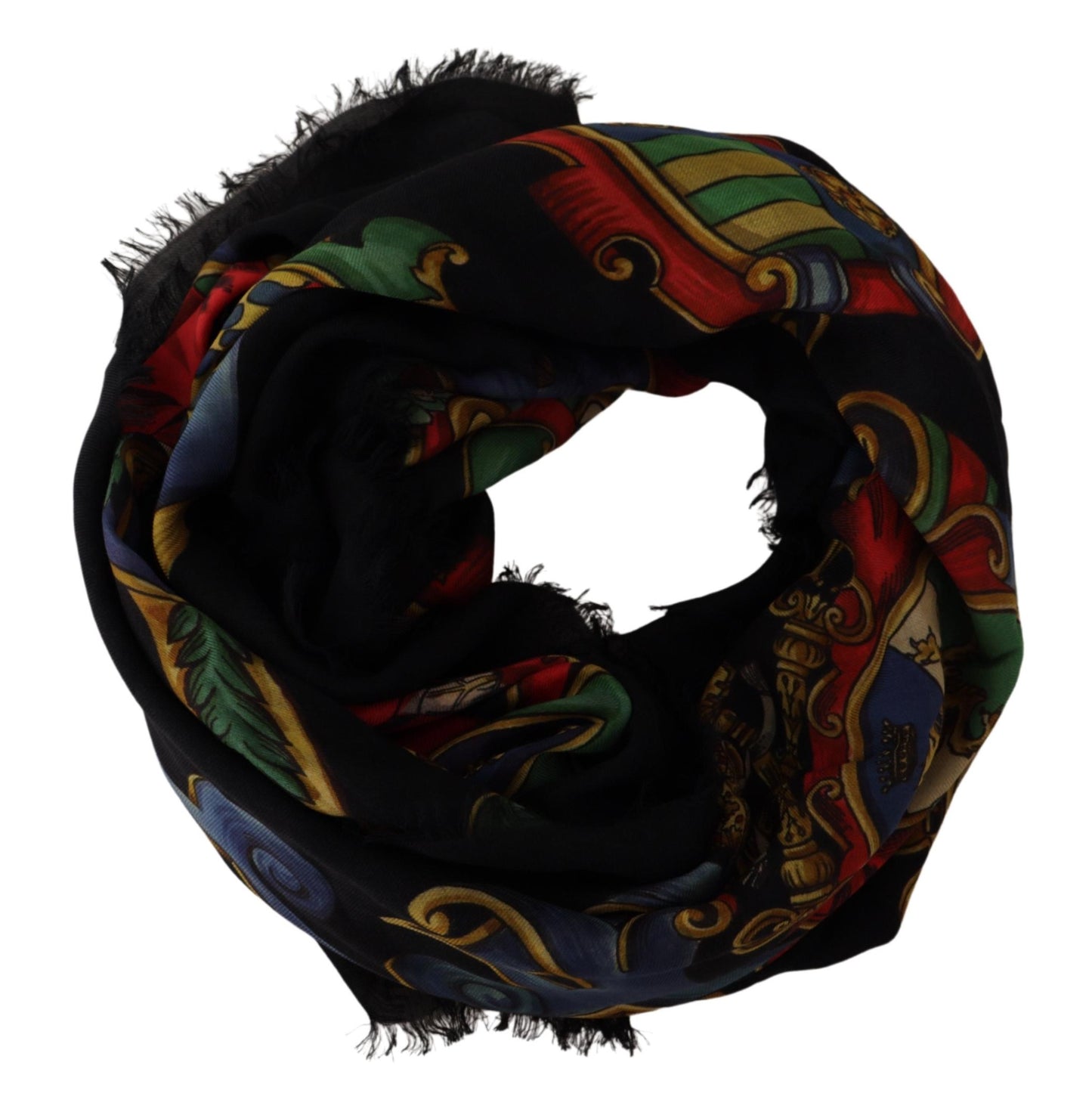 Elegant Multicolor Silk-Blend Men's Scarf