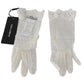 Elegant White Lace Wrist-Length Gloves
