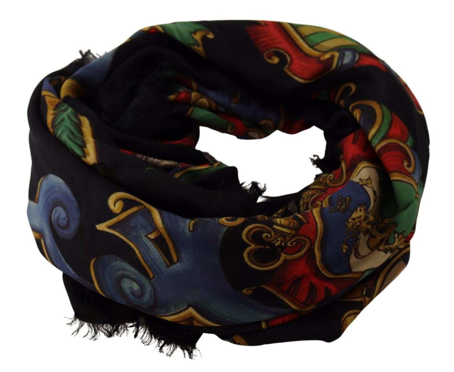 Elegant Multicolor Silk-Blend Men's Scarf