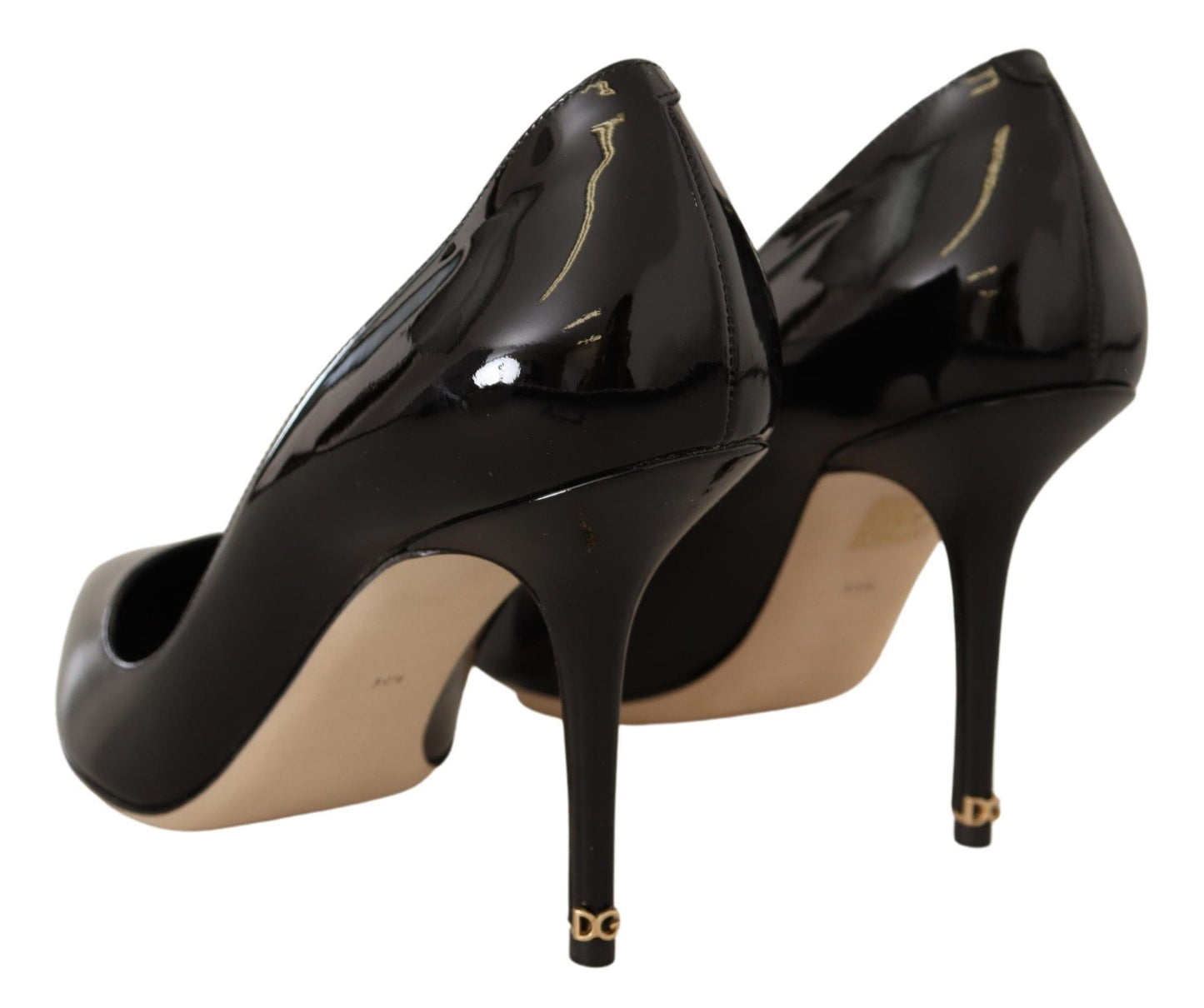 Elegant Black Patent Leather Stiletto Pumps