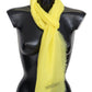 Opulent Cashmere Unisex Scarf In Vibrant Yellow