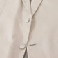 Elegant Light Gray Silk Blend Suit Jacket Set