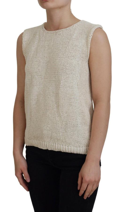 Chic Beige Sleeveless Tank Top