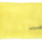 Opulent Cashmere Unisex Scarf In Vibrant Yellow