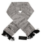 White Silk DG Logo Letter Print Shawl Fringe Scarf