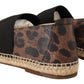 Elegant Leopard Espadrilles with Braided Sole