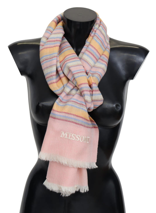 Elegant Cashmere Striped Scarf