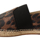 Elegant Leopard Espadrilles with Braided Sole