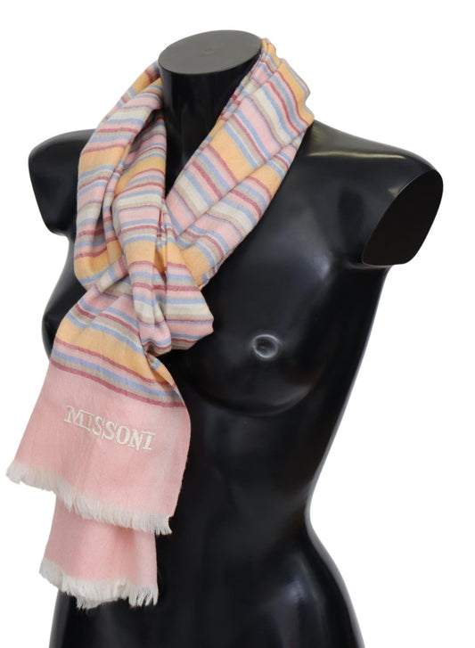 Elegant Cashmere Striped Scarf