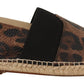 Elegant Leopard Espadrilles with Braided Sole