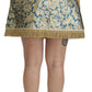 Floral Jacquard Mini Skirt - Vibrant Elegance