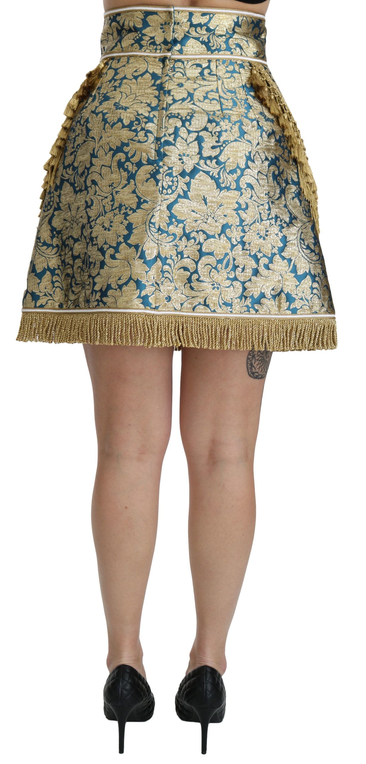 Floral Jacquard Mini Skirt - Vibrant Elegance