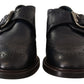 Elegant Blue Leather Brogue Shoes
