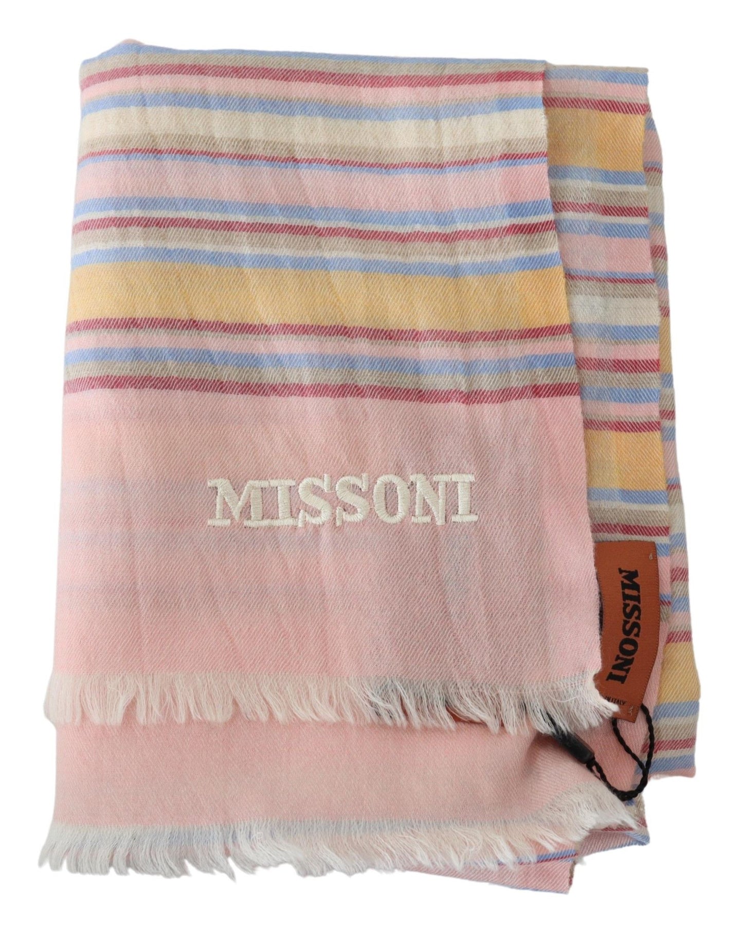 Elegant Cashmere Striped Scarf