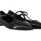 Elegant Black Leather Ballet Flats