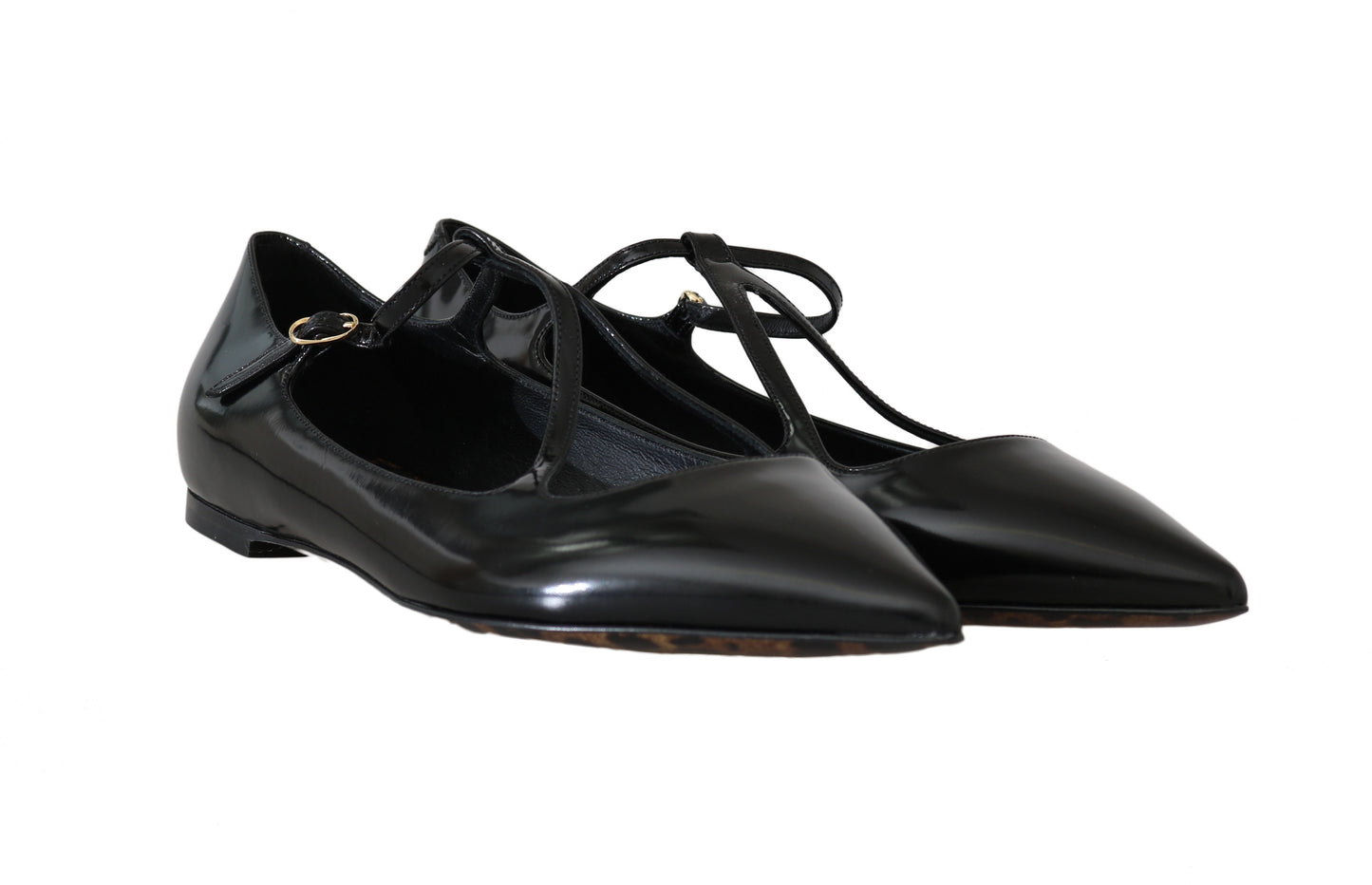 Elegant Black Leather Ballet Flats